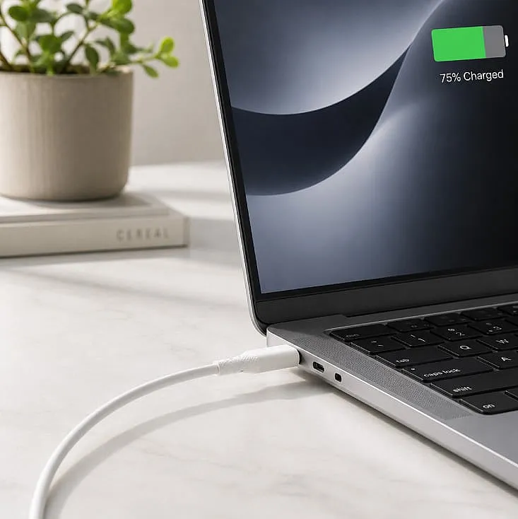USB-C na USB-C silikonski kabel, PD60W, 1m USBKSL-PD/WH