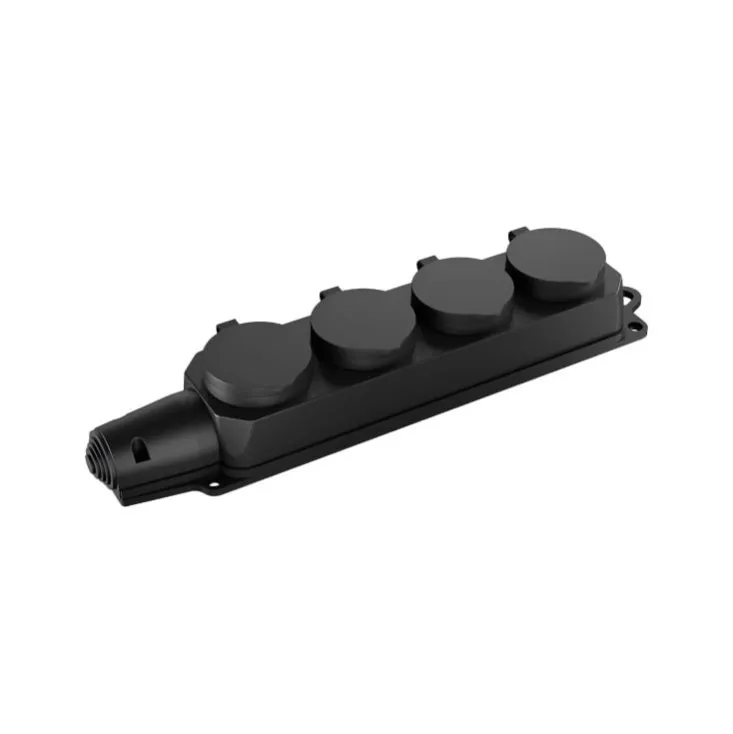 Braytron podsklop sa 4 utičnice IP44 crni BY72-01004