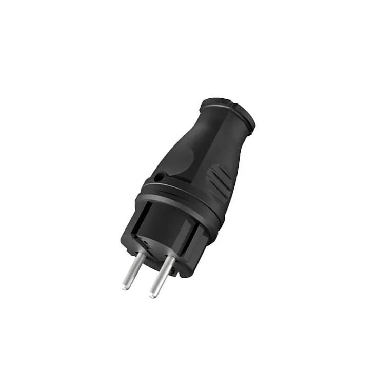 Monofazni utikač PVC IP44 crni BY74-00111