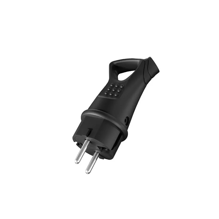 Monofazni utikač PVC IP44 crni BY74-00112