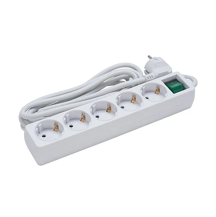 Iskra razvodnik sa 5 mesta 3m 1.5mm2 + prekidač 5S-3MK