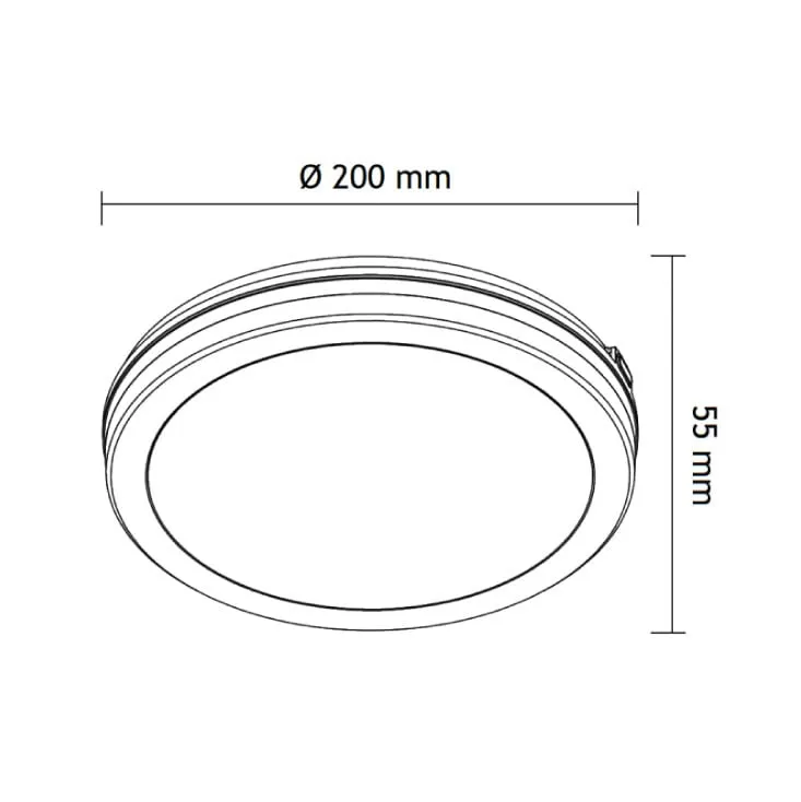 Bela LED plafonjera 20W, promenljiva boja svetla IP65