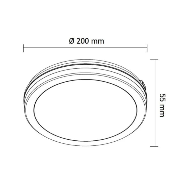 Bela LED plafonjera 20W, promenljiva boja svetla IP65 MONA-200-20W