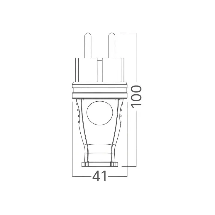 Monofazni utikač PVC IP44 crni BY74-00111
