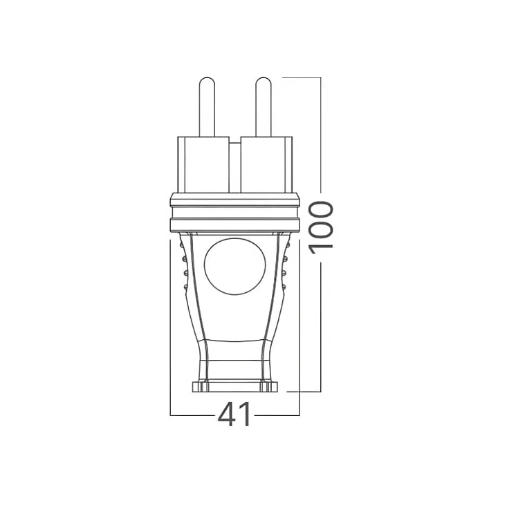 Monofazni utikač PVC IP44 crni BY74-00111