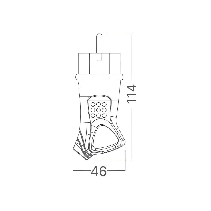 Monofazni utikač PVC IP44 crni BY74-00112