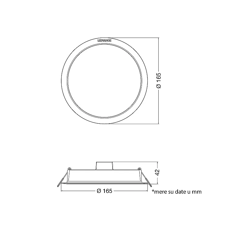 Ledvance LED ugradna panel lampa 13W 2700K bela 4099854561283E