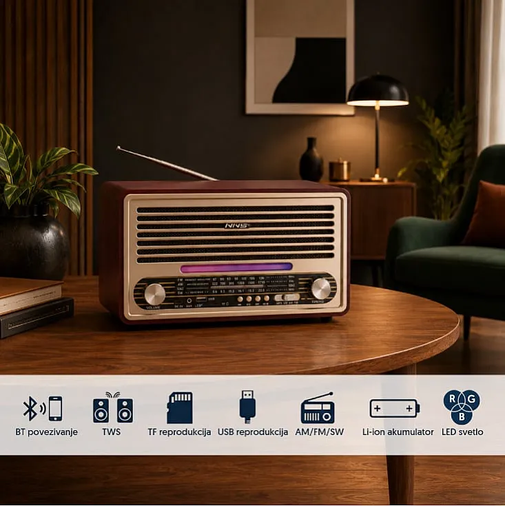 Retro Bluetooth radio 6679BT/B NS-6679BT/B