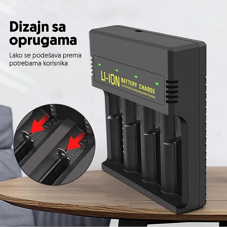 Inteligentni punjač za Li-Ion akumulatore 4 kom. MS-5D84H