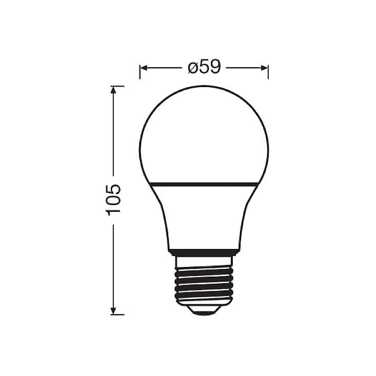 LED sijalica classic od reciklirane plastike A60, 8W, 3000K, E27 OSRAM