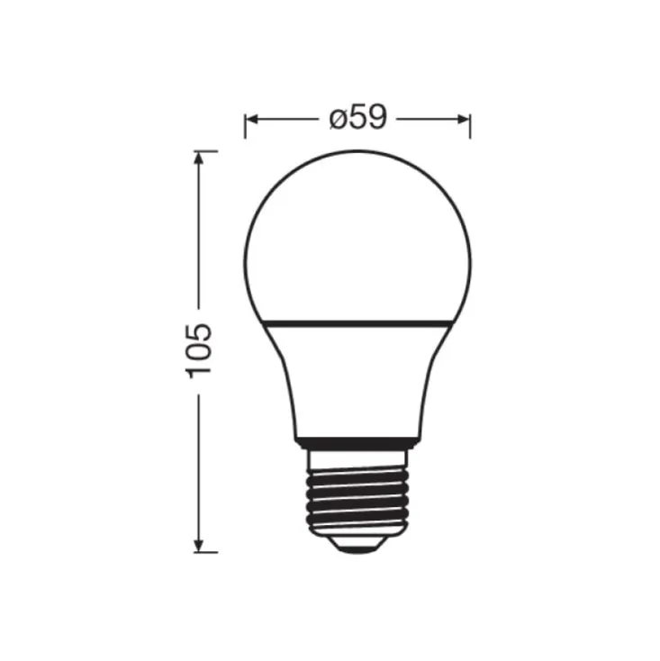 LED sijalica classic od reciklirane plastike A60, 8W, 3000K, E27 OSRAM