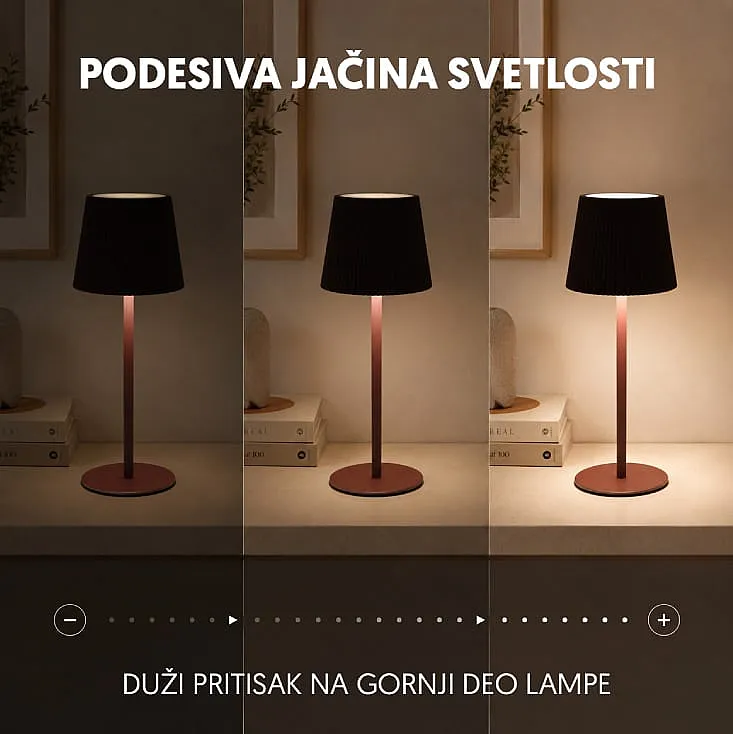 Prosto braon stona punjiva LED lampa CCT 800mAh