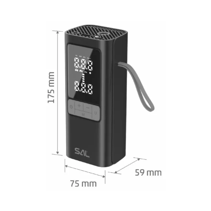 SAL bežični automatski digitalni kompresor 3u1 sa LED lampom, 150 PSI
