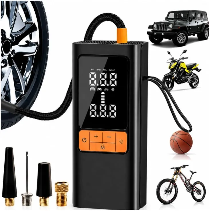 SAL bežični automatski digitalni kompresor 3u1 sa LED lampom, 150 PSI