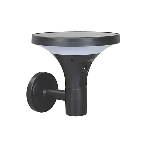 Eurolamp solarna zidna lampa sa senzorom pokreta, 3.8W, 500lm, crna 145-20862