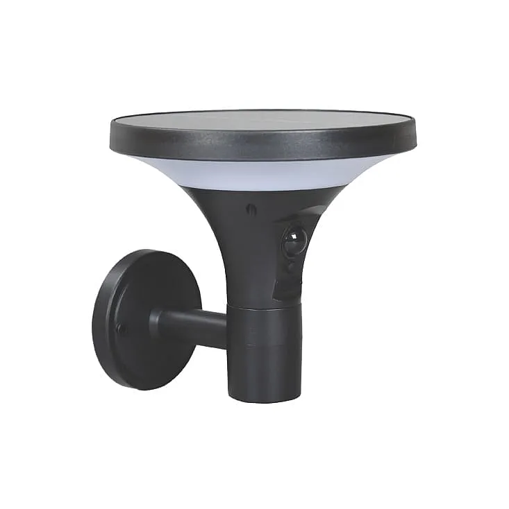 Eurolamp solarna zidna lampa sa senzorom pokreta, 3.8W, 500lm, crna 145-20862