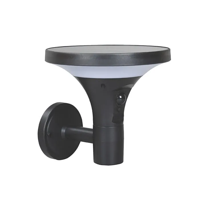 Eurolamp solarna zidna lampa sa senzorom pokreta, 3.8W, 500lm, crna 145-20862