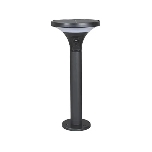 Eurolamp solarna lampa sa senzorom pokreta, 3.8W, 500lm, 3CCT, crna 145-20863