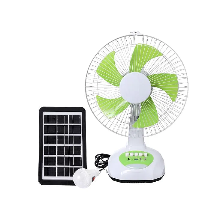 Stoni punjivi ventilator sa solarnim panelom i LED lampom 300-20518