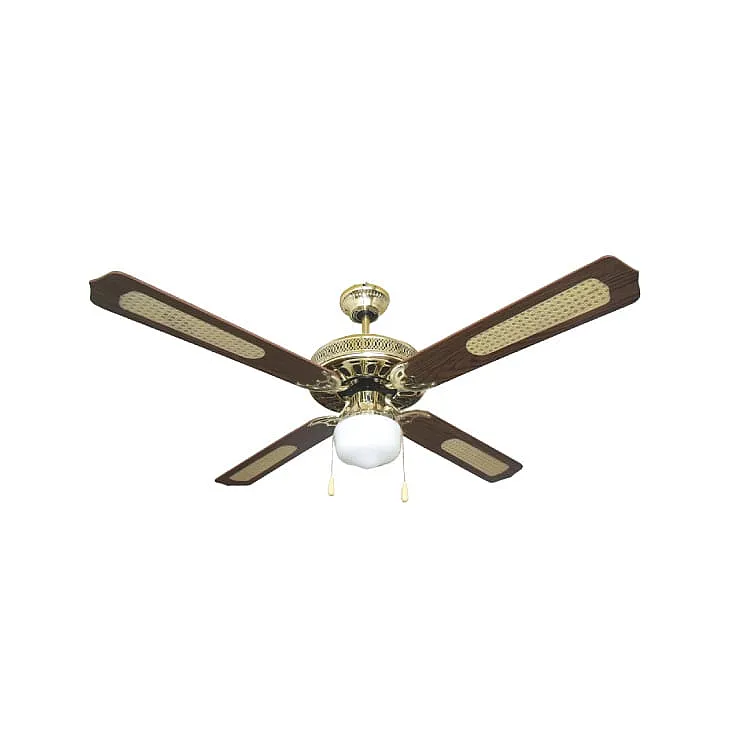 Plafonski ventilator sa svetlom E27, 125 cm, 70W, braon-zlatni 147-29001