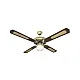Plafonski ventilator sa svetlom E27, 125 cm, 70W, braon-zlatni 147-29001