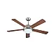 Plafonski ventilator sa svetlom E27 i daljinskim upravljačem, 132 cm, 70W, nikl-braon 147-29006