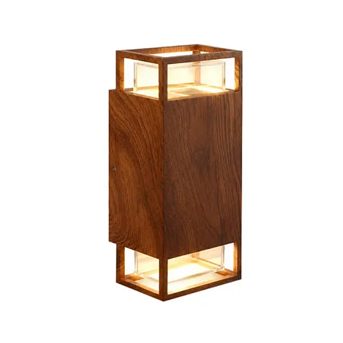 Zidna lampa drvo dezen 2xGU10 IP65
