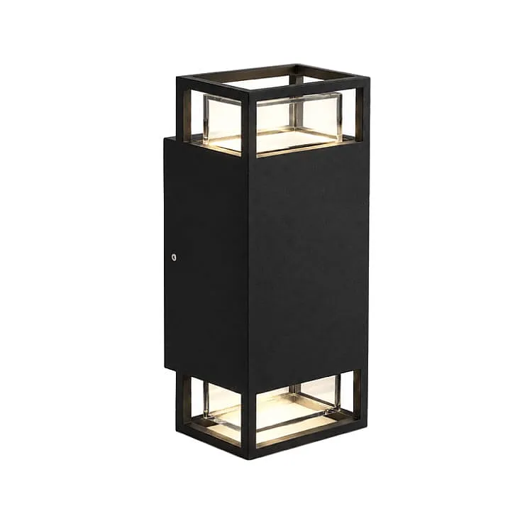 Zidna lampa crna 2xGU10 IP65