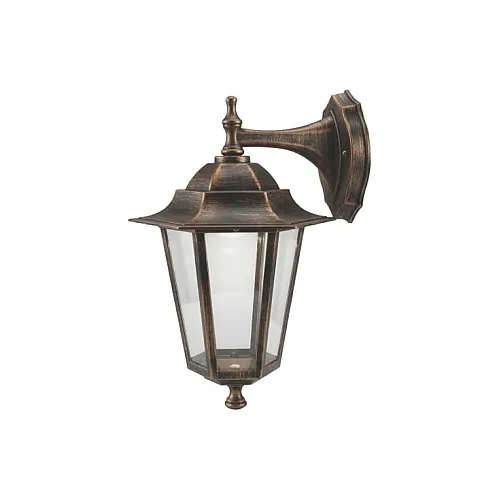 Arte Illumina šestougaona zidna baštenska svetiljka E27, IP44, bronza 154-55127