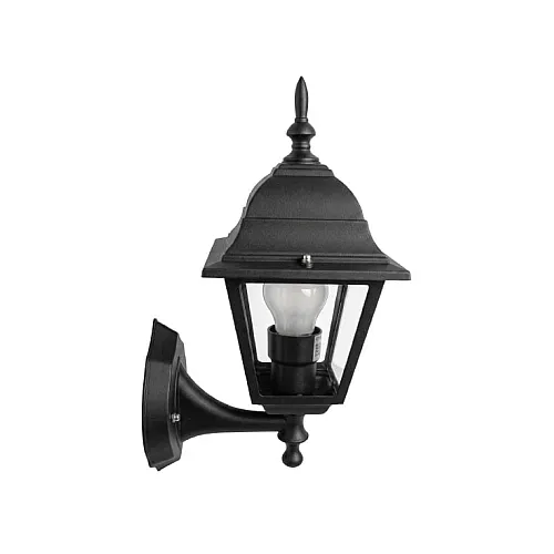 Arte Illumina kvadratna zidna baštenska svetiljka E27, IP44, crna 154-55101