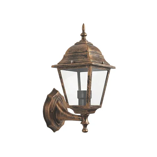 Arte Illumina kvadratna zidna baštenska svetiljka E27, IP44, bronza 154-55103