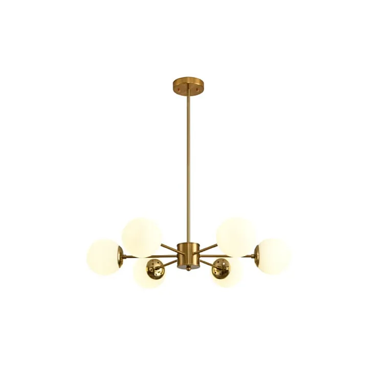 Viseći luster ORBA 6xE27, 720 mm, belo-bakarni 144-20020