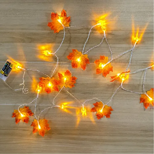 Jesenji LED niz javorovi listovi 20 LED 190 cm ATM01