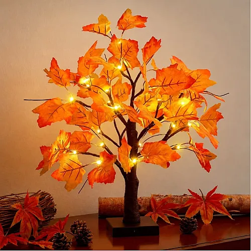 Jesenja LED dekoracija javorovo drvo 24 LED 60 cm ATM02