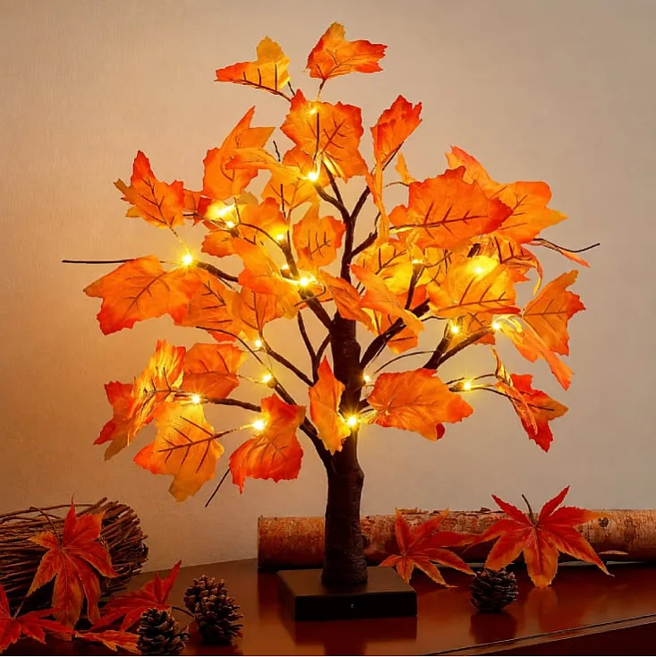 Jesenja LED dekoracija javorovo drvo 24 LED 60 cm ATM02