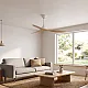 Plafonski ventilator sa daljinskim upravljačem, 132 cm, 30W, svetla boja drveta 300-25034