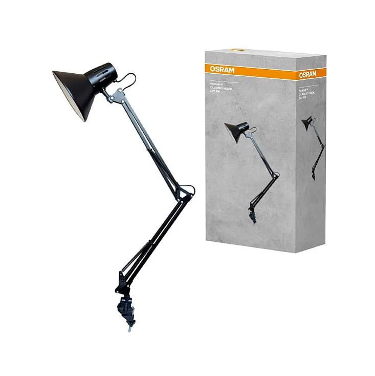 Stona lampa PANAN Classic Hook E27, Osram crna 4099854475740E