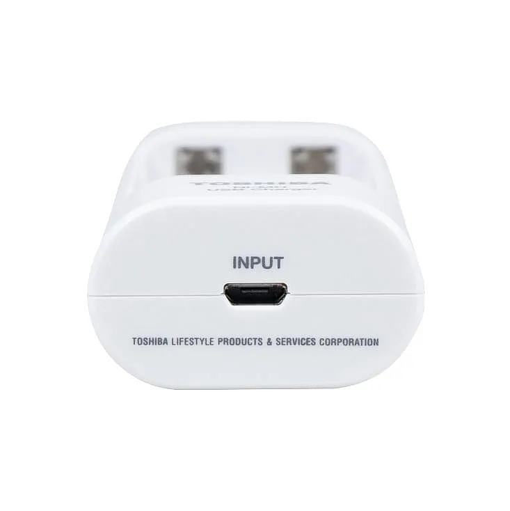 TOSHIBA USB punjač za Ni-MH akumu. AA, AAA + 4 punjiva akum. AA 2000mAh