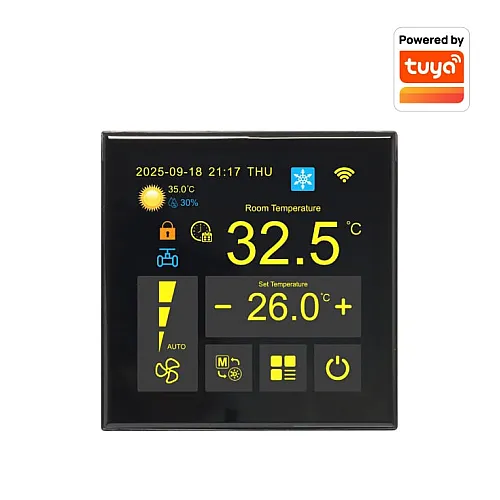 SMART žični digitalni ugradni Wi-Fi termostat za Fan-Coil DST-600F2/WF