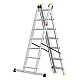 Aluminijumske trodelne merdevine 3x7 gazišta 150 kg