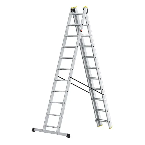 Aluminijumske trodelne merdevine 3x11 gazišta 150 kg