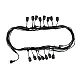 Niz 15 grla E27 sa kablom, 15 m, IP44, crna AOE27S1515