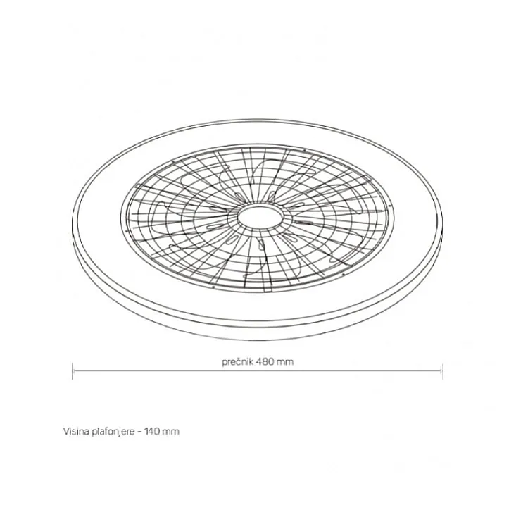 LED plafonjera sa ventilatorom YL-FAN-G010/D