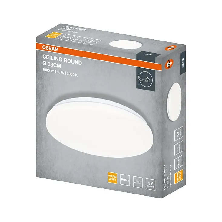 LED plafonjera 18W 3000K 1980lm Ø330 mm OSRAM