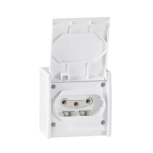 Tropolna utičnica bela IP44 PVC 16A 440V