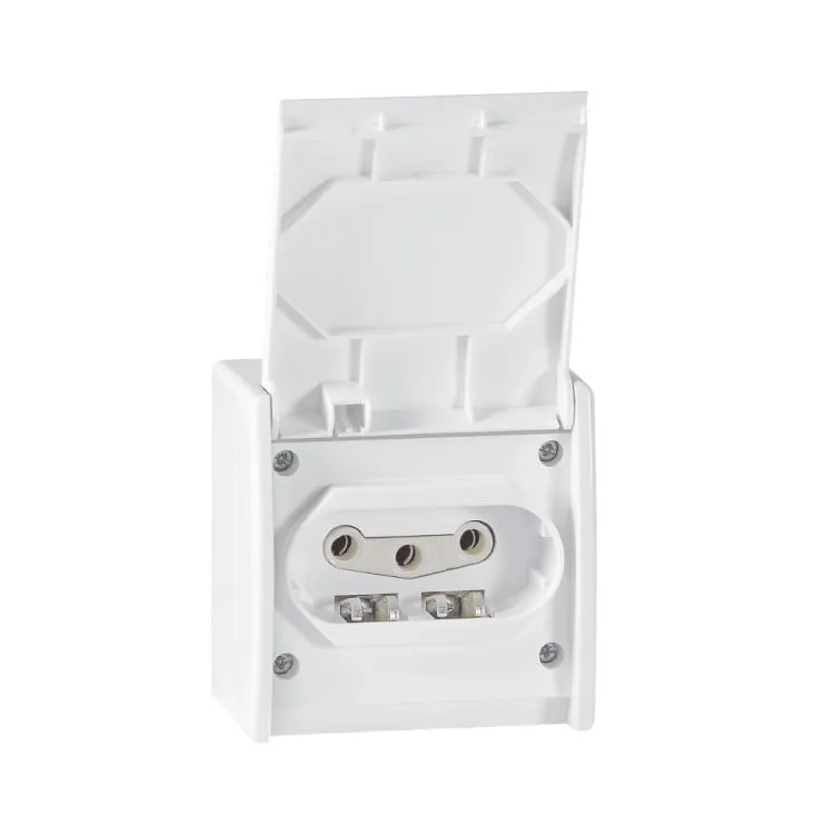 Tropolna utičnica bela IP44 PVC 16A 440V
