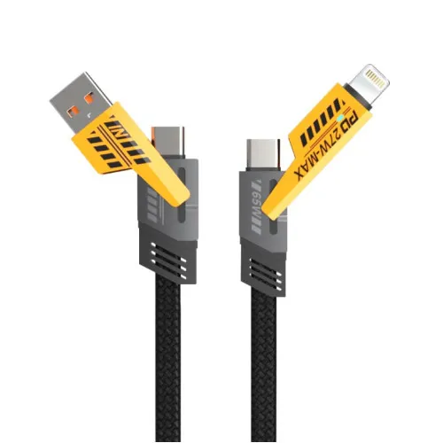 USB kabel 4u1, USB-A/USB-C/Lightning,PD65W USBK-4U1PD/PL