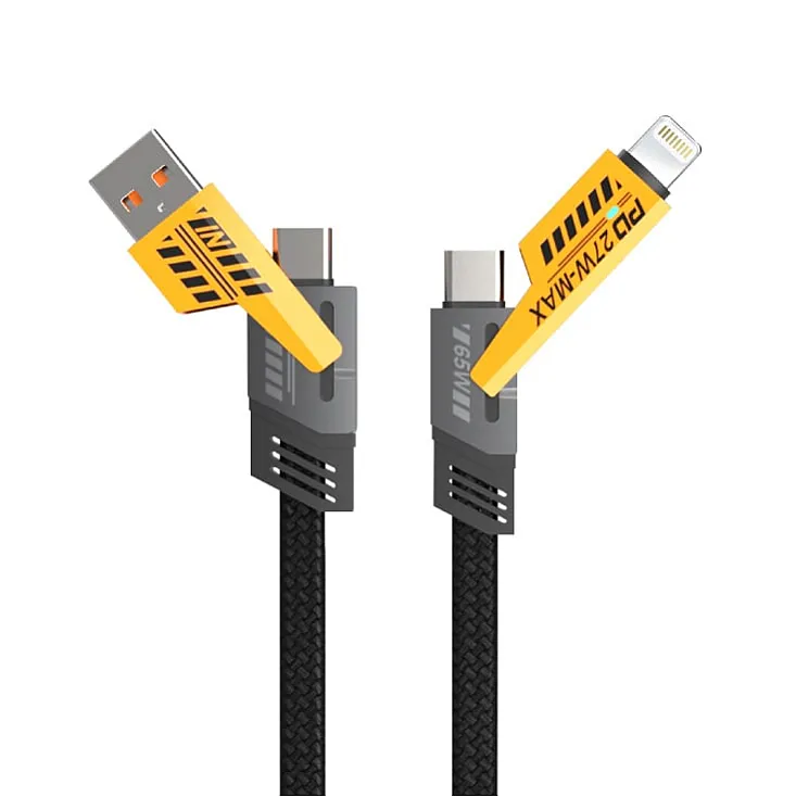 USB kabel 4u1, USB-A/USB-C/Lightning,PD65W USBK-4U1PD/PL