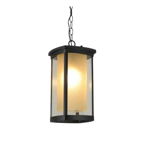 Viseća lampa - fenjer 1xE27 IP33 crni E250501