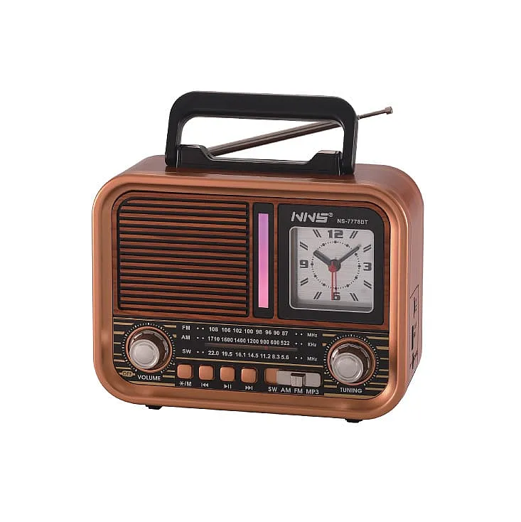 Prenosni retro RGB Bluetooth radio + sat 7778BT/B NS-7778BT/B